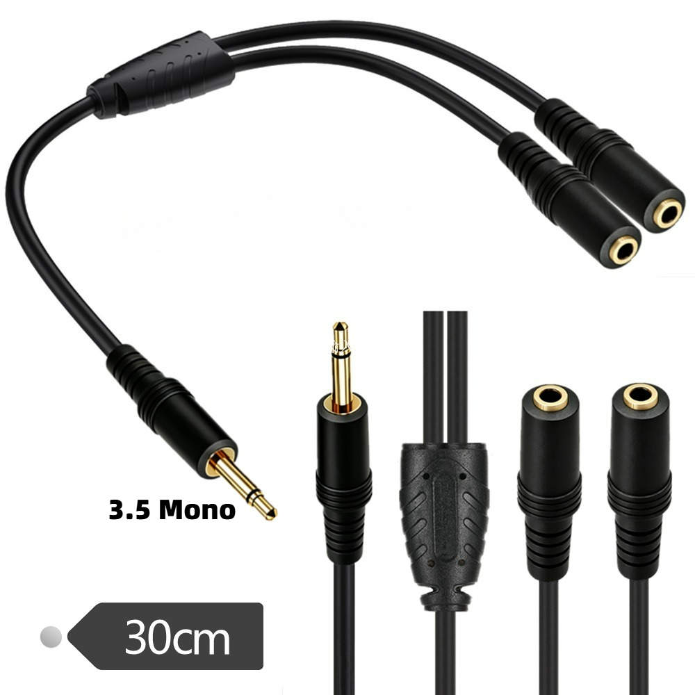Audio Splitter Y - كابل صوت Y-شكل بمنفذ 3.5 ملم