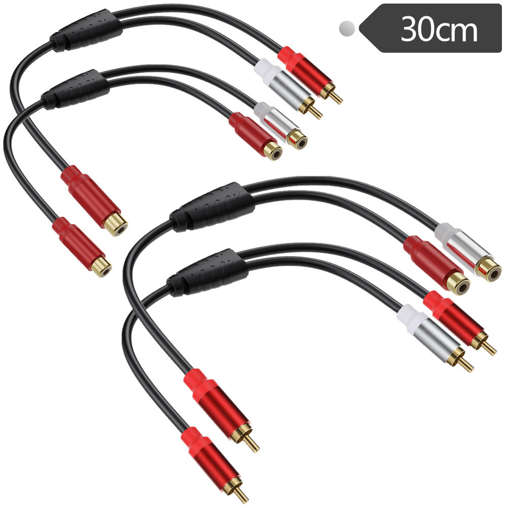 0.3 متر RCA كابل الصوت RCA 1 أ - مراجعة Audio Splitter Y وسعره