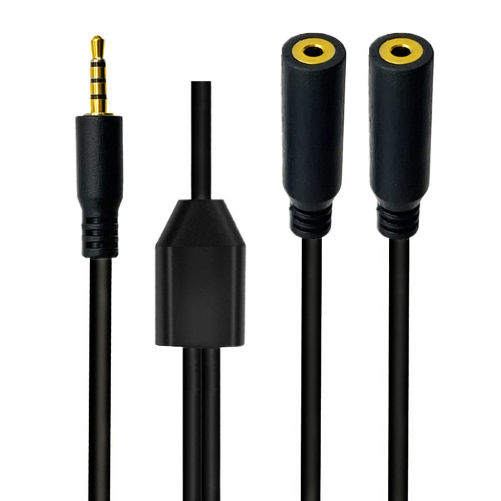 مطلية بالذهب 4 القطب 2.5 مللي  - مراجعة Audio Splitter Y وسعره
