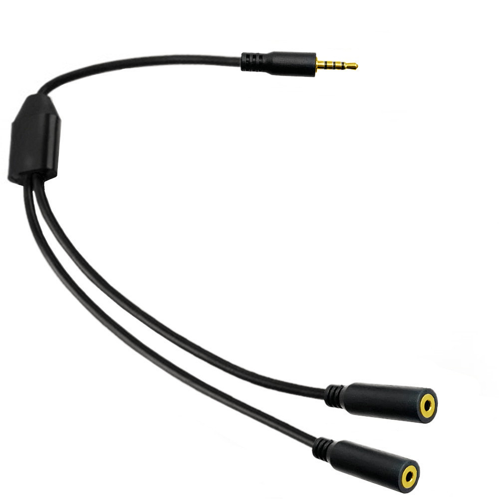 مطلية بالذهب 4 القطب 2.5 مللي  - مراجعة Audio Splitter Y وسعره