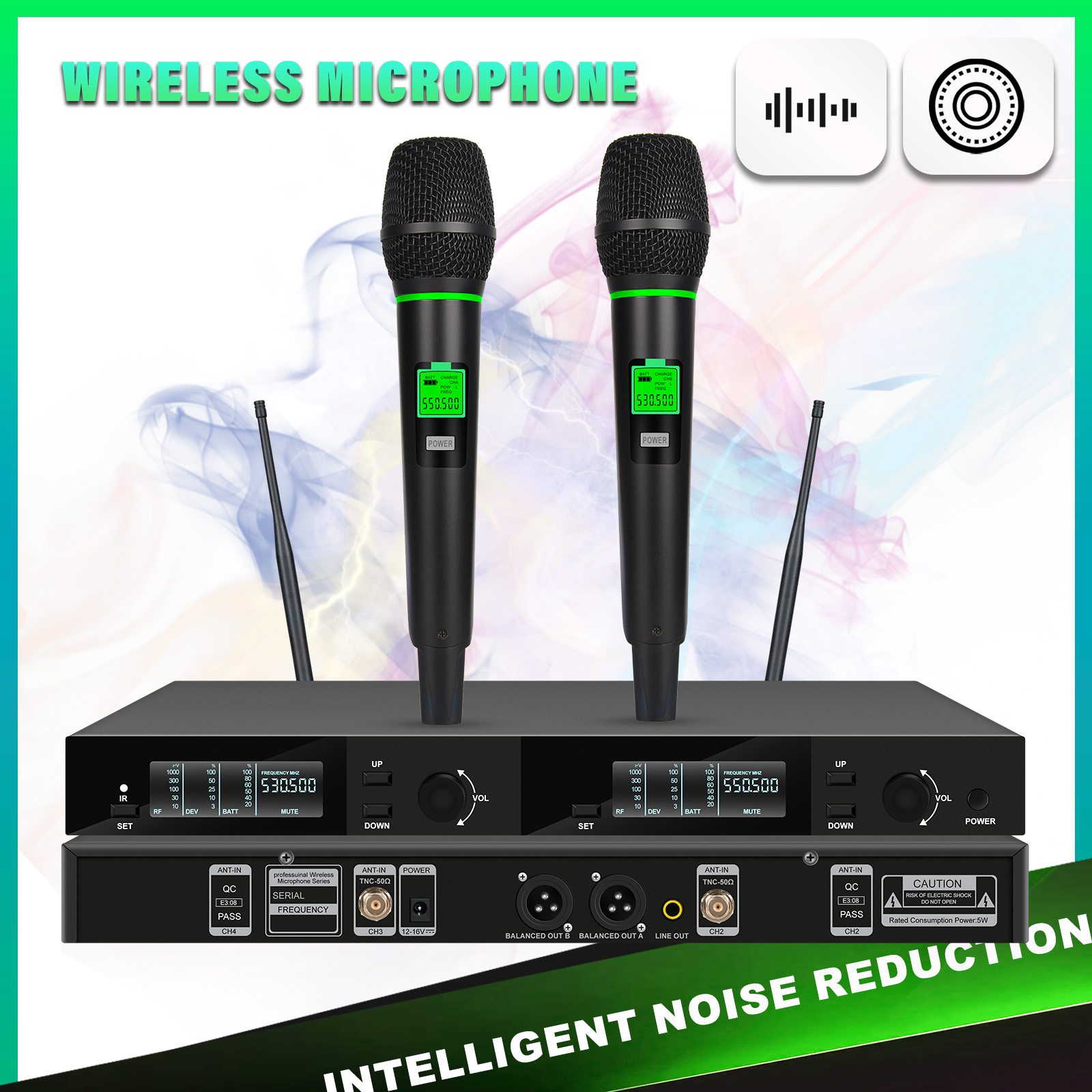 نظام ميكروفون لاسلكي حقيقي UHF - مراجعة Shure Mic Sm58 وسعره