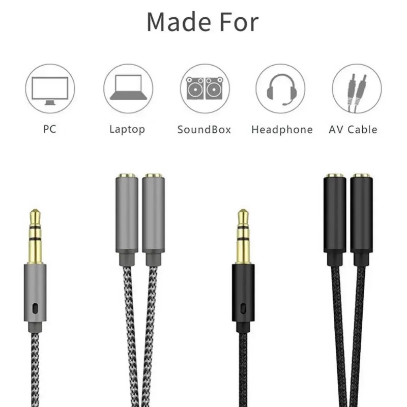 محول سماعة الرأس ميكروفون Y كا - مراجعة Audio Splitter Y وسعره